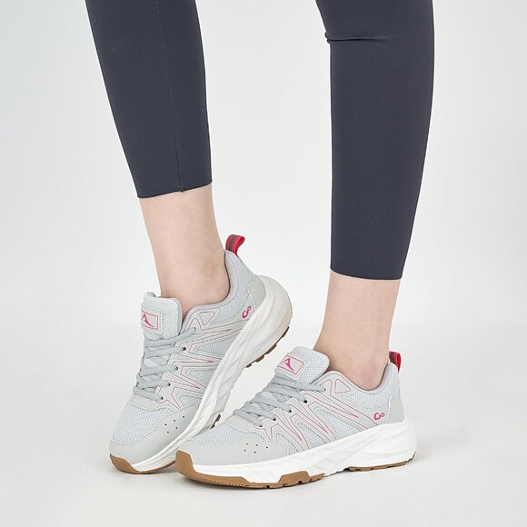 Women's Sneakers Walking Shoes Slip on Cushion Tennis Shoe Workout Gym Grey - Picture 6 of 7